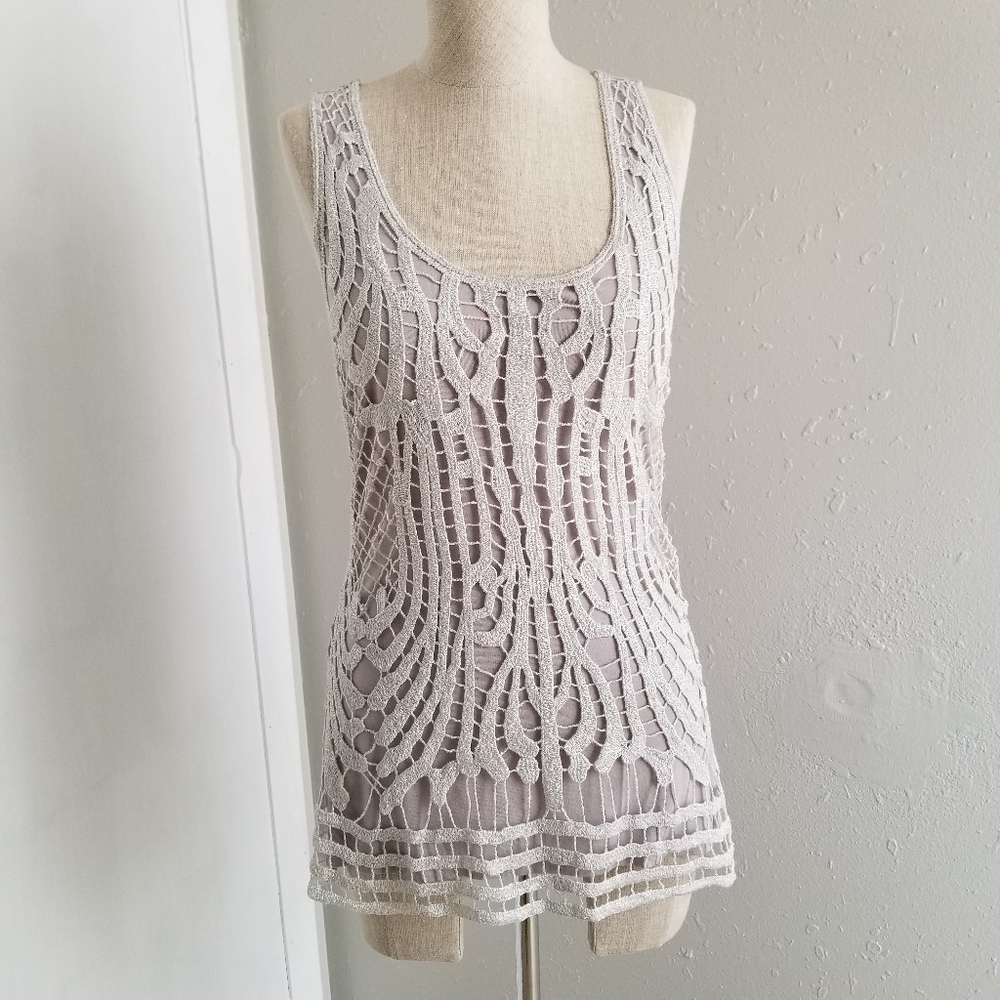Lauren Conrad gray sleeveless top size S -C4